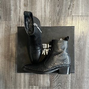 Straight to Hell Leather Snakeskin Boots